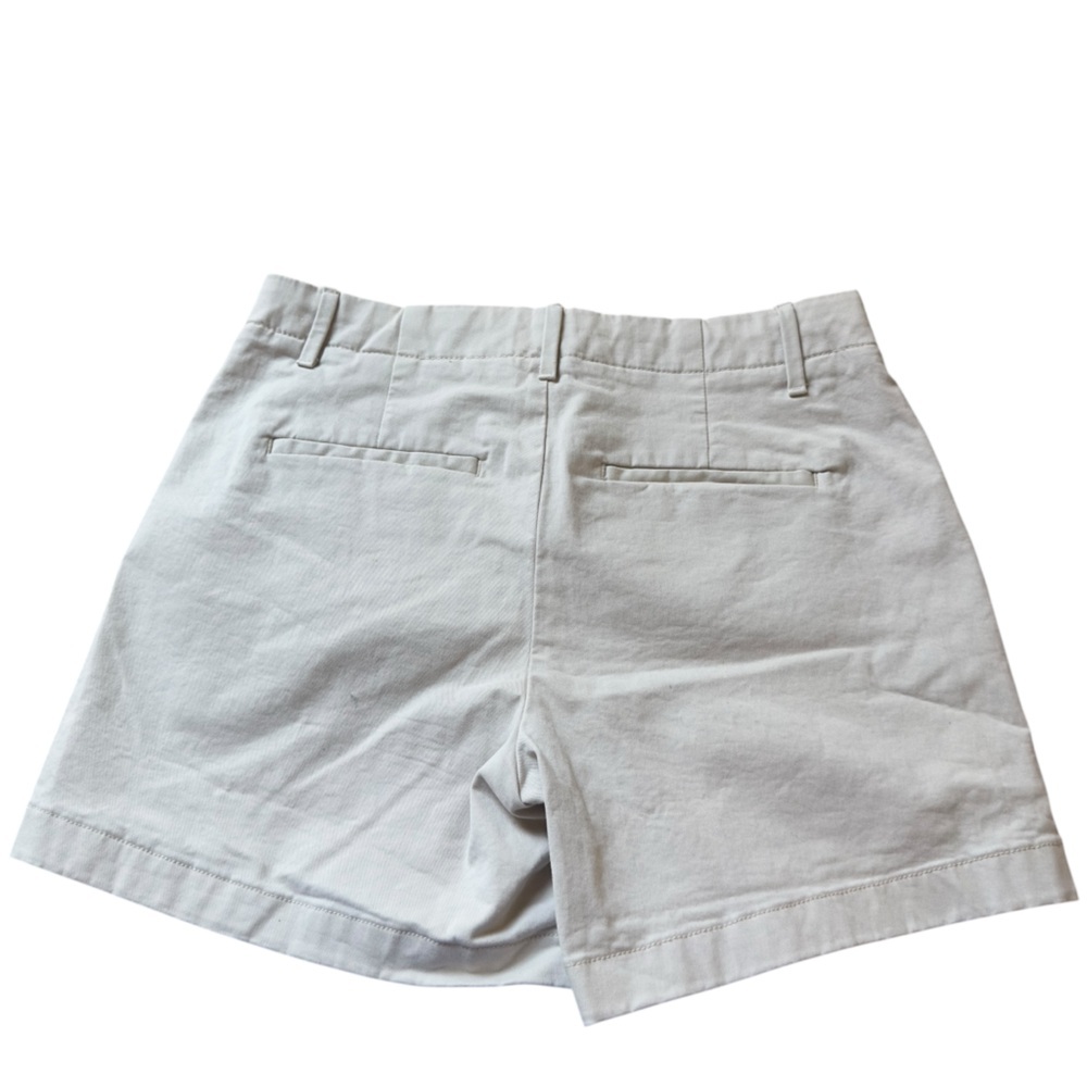 Banana Republic Authentic Chino Khaki Beige Stretch Cotton Shorts Size 6 Classic - Picture 2 of 5
